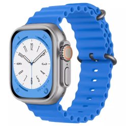   Alphajack Apple Watch 4/5/6/7/8/SE (38/40/41mm) óceán szilikon óraszíj - Zafírkék