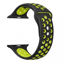   XPRO Apple Watch lélegző sport szíj Fekete / Zöld 38mm / 40mm / 41mm