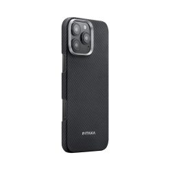   Pitaka ULTRA-SLIM tok Black/Grey Twill Apple iPhone 16 Pro készülékhez - MagSafe rögzítéssel (KI1601PA)