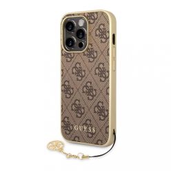 GUESS 4G Charms iPhone 14 Pro tok GUHCP14LGF4GBR - Barna