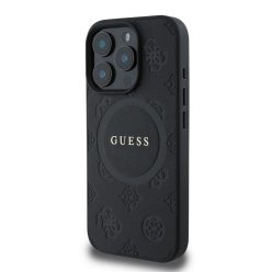   GUESS Metal Logo Apple iPhone 16 Pro MagSafe hátlap tok - Fekete (GUHMP16LPSAPSMEK)