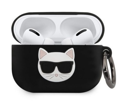 Karl Lagerfeld Airpods Pro szilikon tok, fekete, KLACAPSILCHBK