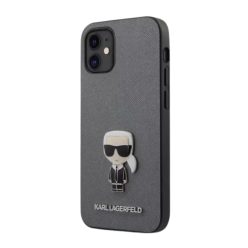   Apple iPhone 12 Mini KARL LAGERFELD (KLHCP12SIKMSSL) Hátlap - Szürke