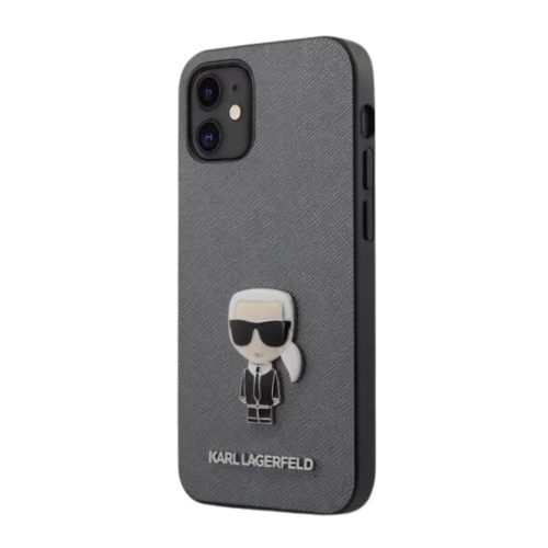 Apple iPhone 12 Mini KARL LAGERFELD (KLHCP12SIKMSSL) Hátlap - Szürke