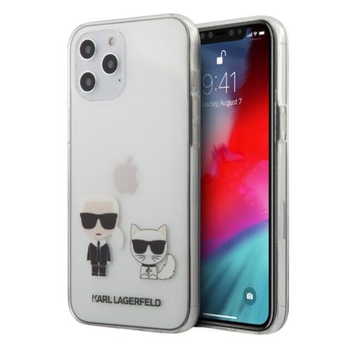 Apple iPhone 12 Pro Max Karl Lagerfeld (KLHCP12LCKTR) szilikon tok, átlátszó