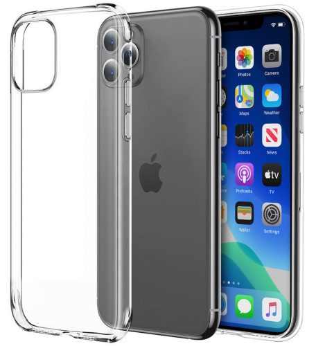 Apple iPhone 11 Pro Max Szilikon tok - Átlátszó