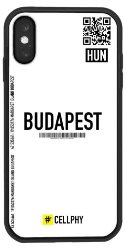 Cellphy - Apple iPhone X/XS Budapest feliratos tok - Fehér