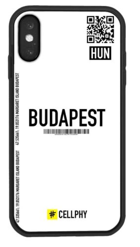 Cellphy - Apple iPhone XS Max Budapest feliratos tok - Fehér