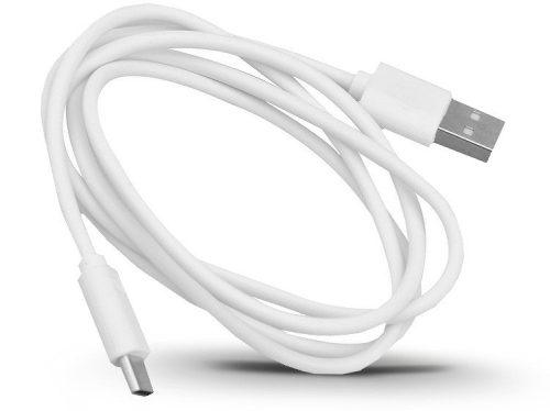 Adatkábel, USB Type-C, 100 cm, fehér