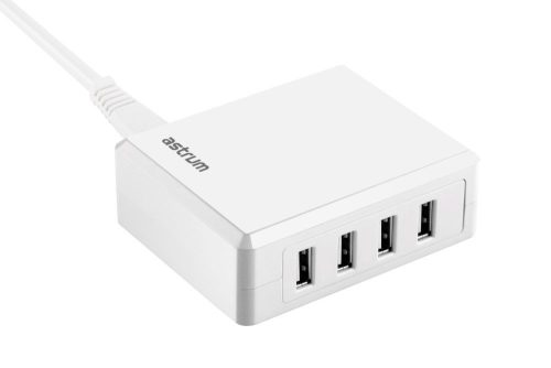 Astrum CH410 6,8A hálózati töltő 4X USB-vel, 4X smart IC-vel