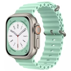   Alphajack Apple Watch 42/44/45/49 mm óceán szilikon óraszíj - Türkiz