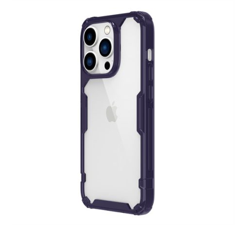 Nillkin Nature Pro Apple iPhone 14 Pro hátlapi tok - Sötétlila/átlátszó