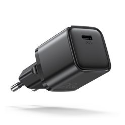   Hálózati töltő adapter, 20W, USB Type-C aljzat, gyorstöltés, PD 3.0, QC 3.0, Joyroom Travel L-P202, fekete