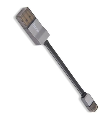 Hoco - UPM06 micro usb adat/töltő kábel +  micro SD OTG 10cm - szürke