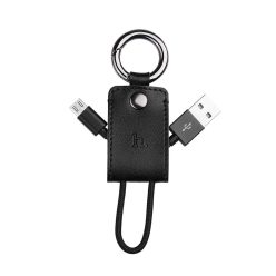   Hoco - UPM19 kulcstartó formájú micro USB adat/töltő kábel 15 cm - fekete