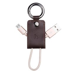   Hoco - UPM19 kulcstartó formájú micro USB adat/töltő kábel 15 cm - arany