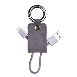   Hoco - UPM19 kulcstartó formájú micro USB adat/töltő kábel 15 cm - szürke