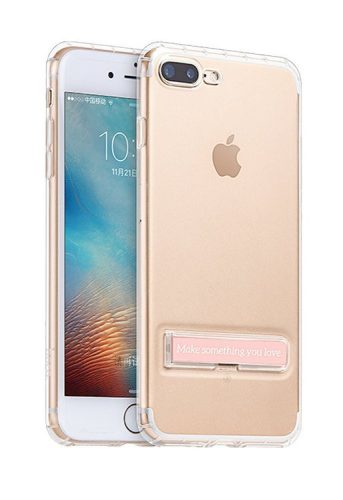 Hoco - Magnetic series erősített szilikon iPhone 7 Plus/iPhone 8 Plus védőtok mágneses kitámasztóval - rozéarany