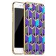 Hoco - Glint fashion series festett mintájú TPU iPhone 7/iPhone 8 tok fémhatású széllel - kék