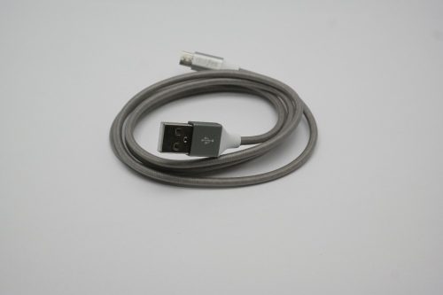 Dotfes A03m micro USB szürke szövet adatkábel 2.5A 1m