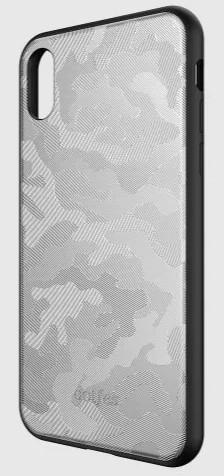 Dotfes G07 iPhone XS Max Camouflage Tok - Silver