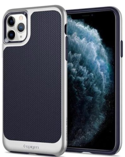 Spigen - Apple iPhone 11 Pro Max Neo Hybrid hátlapi szilikon tok - ezüst-szürke