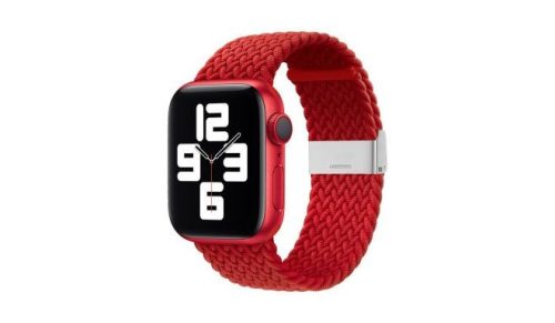 Fabric Apple Watch 38/40/41mm szövet szíj fém csattal - Piros