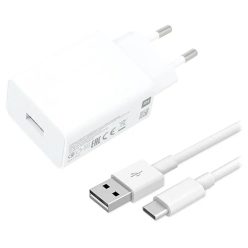   Xiaomi MDY-11-EP gyári hálózati töltő adapter 22,5W, fehér + Type-C adatkábel, fehér - Doboz nélküli