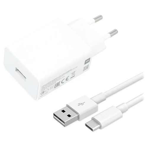 Xiaomi MDY-11-EP gyári hálózati töltő adapter 22,5W, fehér + Type-C adatkábel, fehér - Doboz nélküli