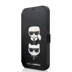   Karl Lagerfeld Flip tok fekete (KLFLBKP12SSAKICKCBK) Iphone 12 Mini készülékhez