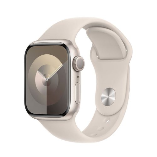 Apple Watch Series 9 GPS 41 mm Starlight aluminium case with Sport Band - Starlight S/M (MR8T3QH/A)