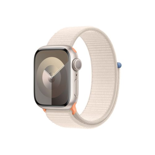 Apple Watch Series 9 GPS 41 mm Starlight Aluminium Case with Sport Loop - Starlight (MR8V3QH/A)