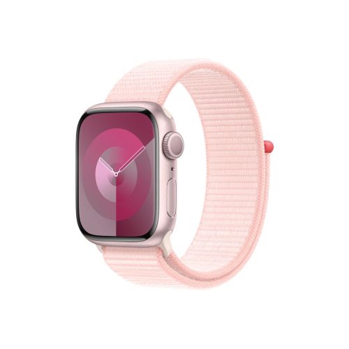 Apple Watch Series 9 GPS 41 mm Pink Aluminium Case with Sport Loop - Light Pink (MR953QH/A)