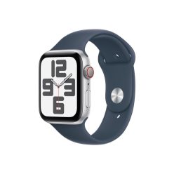   Apple Watch SE (2023) GPS+CELLULAR 44mm Silver Aluminium Case with Sport Band S/M - Storm Blue (MRHF3QH/A)