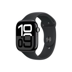   Apple Watch Series 10 GPS 42 mm Kozmoszfekete alumíniumtok, fekete sportszíj - S/M (MWWE3QH/A)