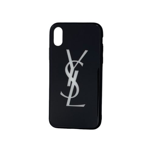 PM - Apple iPhone X  Üveges mintás tok - YSL