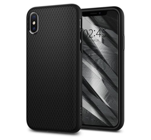 Spigen Liquid Air Apple iPhone Xs Matte Black tok, fekete