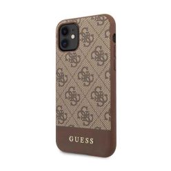 Guess 4G Stripe Apple iPhone 11 szilikon hátlap tok, barna