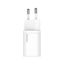   Baseus Super-Si hálózati gyorstöltő adapter Type-C, 20W, fehér