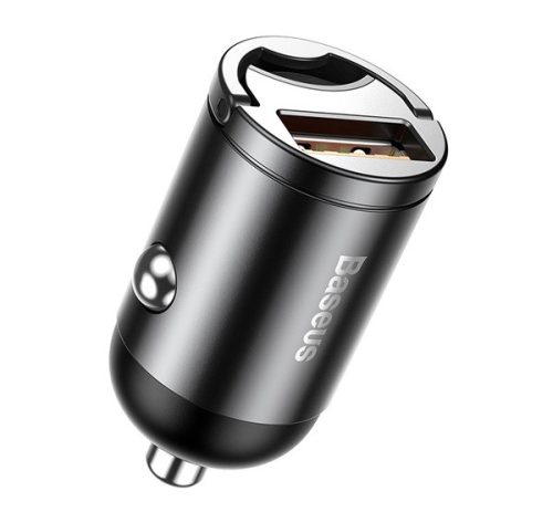 Baseus Tiny Star autós gyorstöltő, USB, 30W, szürke