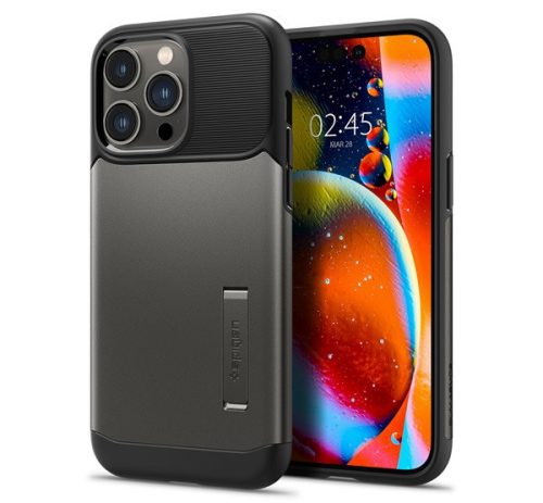 Spigen Slim Armor Apple iPhone 14 Pro Gunmetal tok, szürke