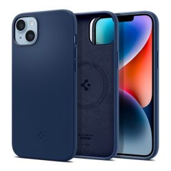   Spigen Silicone Fit Mag Apple iPhone 14 Plus Navy Blue MagSafe tok, kék