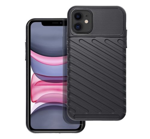 Forcell Thunder hátlap tok Apple iPhone 11, fekete