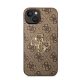 Guess PU 4G Metal Logo Apple iPhone 14 Plus hátlap tok, barna