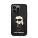 Karl Lagerfeld Liquid Ikonik NFT szilikon hátlap tok Apple iPhone 14 Pro Max, fekete