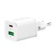 XO HN238A hálózati gyorstöltő adapter, USB, Type-C, 30W, fehér