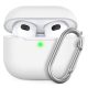 Phoner Simple Apple Airpods 3 szilikon tok akasztóval, fehér