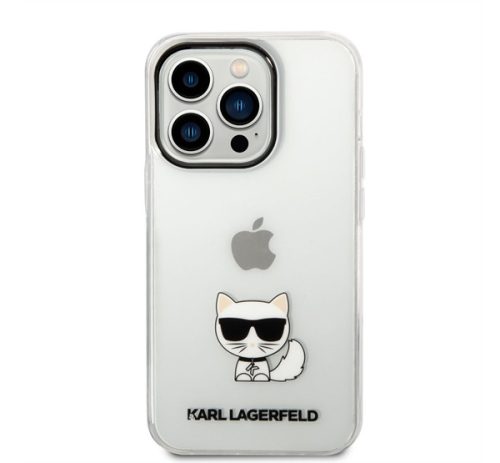 Karl Lagerfeld Choupette Body Apple iPhone 14 Pro Max hátlap tok, átlátszó