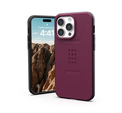 UAG Civilian MagSafe Apple iPhone 15 Pro Max hátlap tok, bordeaux