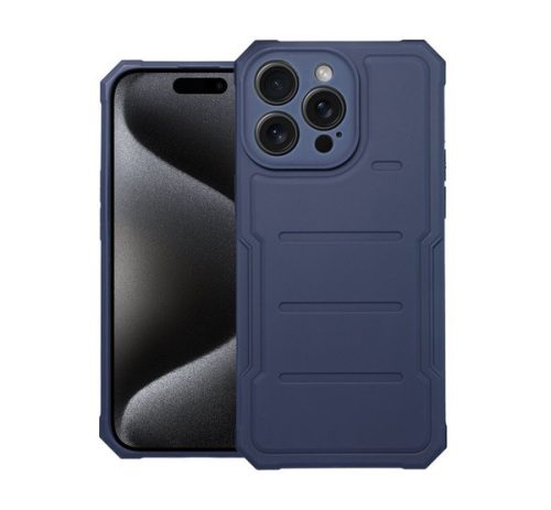 Heavy Duty Apple iPhone 15 Pro Max ütésálló szilikon tok, kék